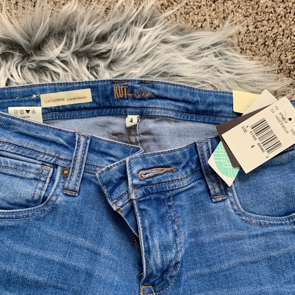 Kut from Kloth Slim Boyfriend Jeans NWT Size 4 - Picture 5 of 5